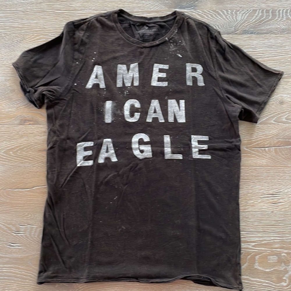Men’s American Eagle Short Sleeve Distressed Graphic Tee | Large Tall